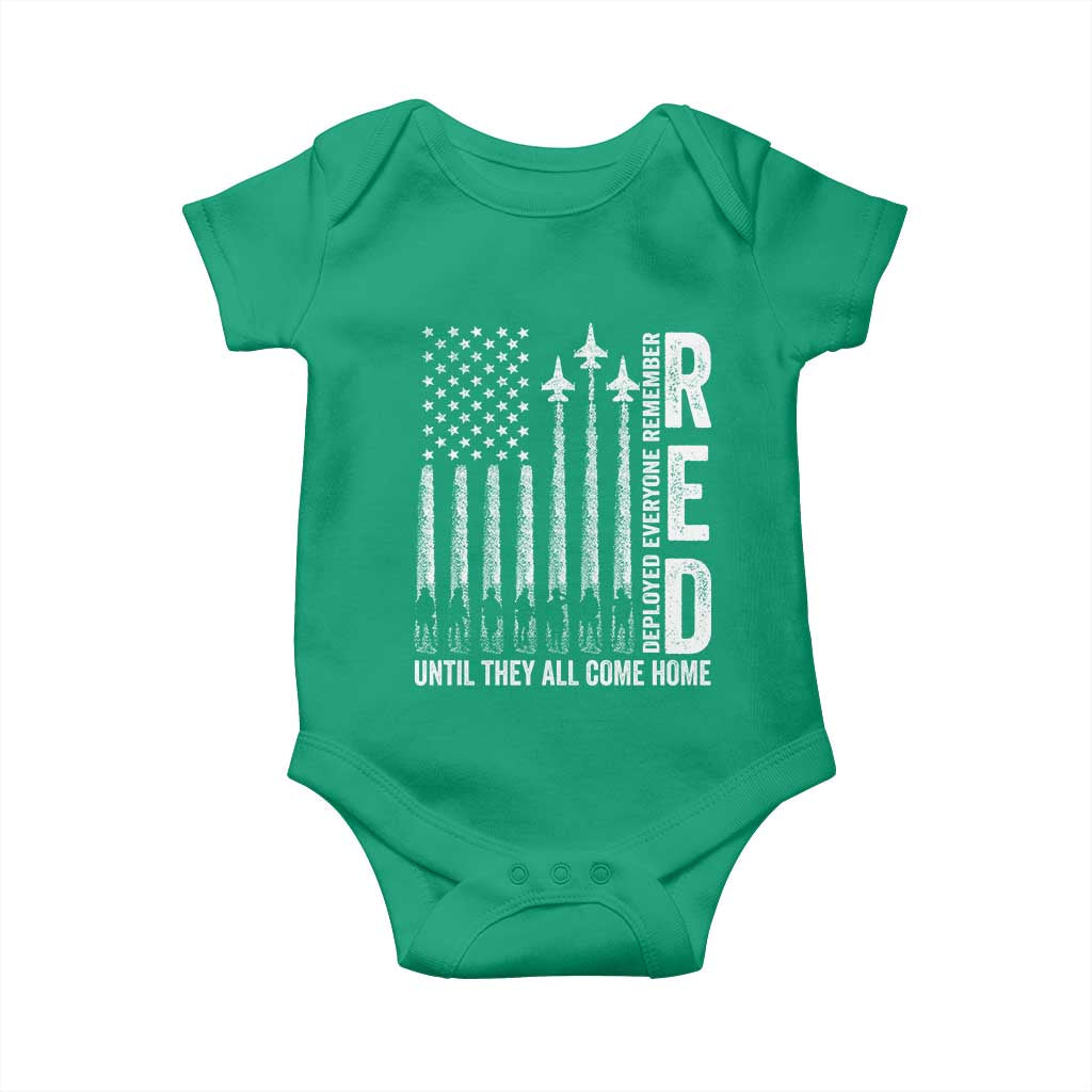 RED Friday Remember Everyone Deployed Baby Onesie Military American Flag TS10 Irish Green Print Your Wear