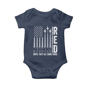 RED Friday Remember Everyone Deployed Baby Onesie Military American Flag TS10 Navy Print Your Wear