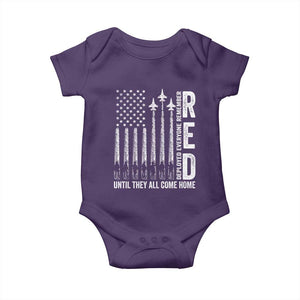 RED Friday Remember Everyone Deployed Baby Onesie Military American Flag TS10 Purple Print Your Wear
