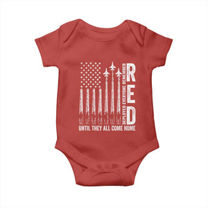 RED Friday Remember Everyone Deployed Baby Onesie Military American Flag TS10 Red Print Your Wear