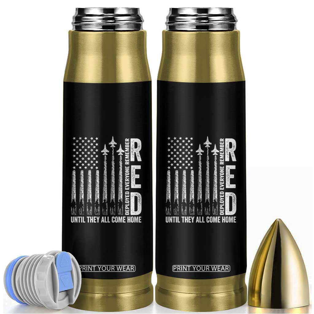 RED Friday Remember Everyone Deployed Bullet Tumbler Military American Flag TS10 Black Print Your Wear