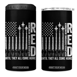 RED Friday Remember Everyone Deployed 4 in 1 Can Cooler Tumbler Military American Flag TS10 One Size: 16 oz Black Print Your Wear