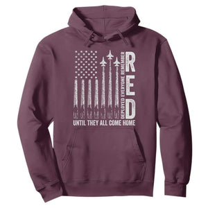 RED Friday Remember Everyone Deployed Hoodie Military American Flag TS10 Maroon Print Your Wear