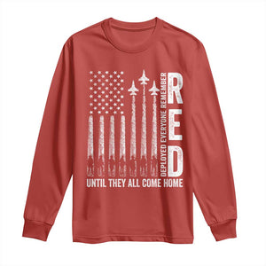 RED Friday Remember Everyone Deployed Long Sleeve Shirt Military American Flag TS10 Red Print Your Wear