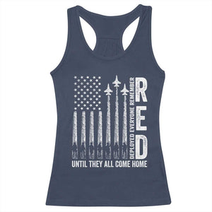 RED Friday Remember Everyone Deployed Racerback Tank Top Military American Flag TS10 Navy Print Your Wear