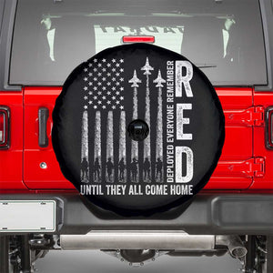 RED Friday Remember Everyone Deployed Spare Tire Cover Military American Flag TS10 Black Print Your Wear