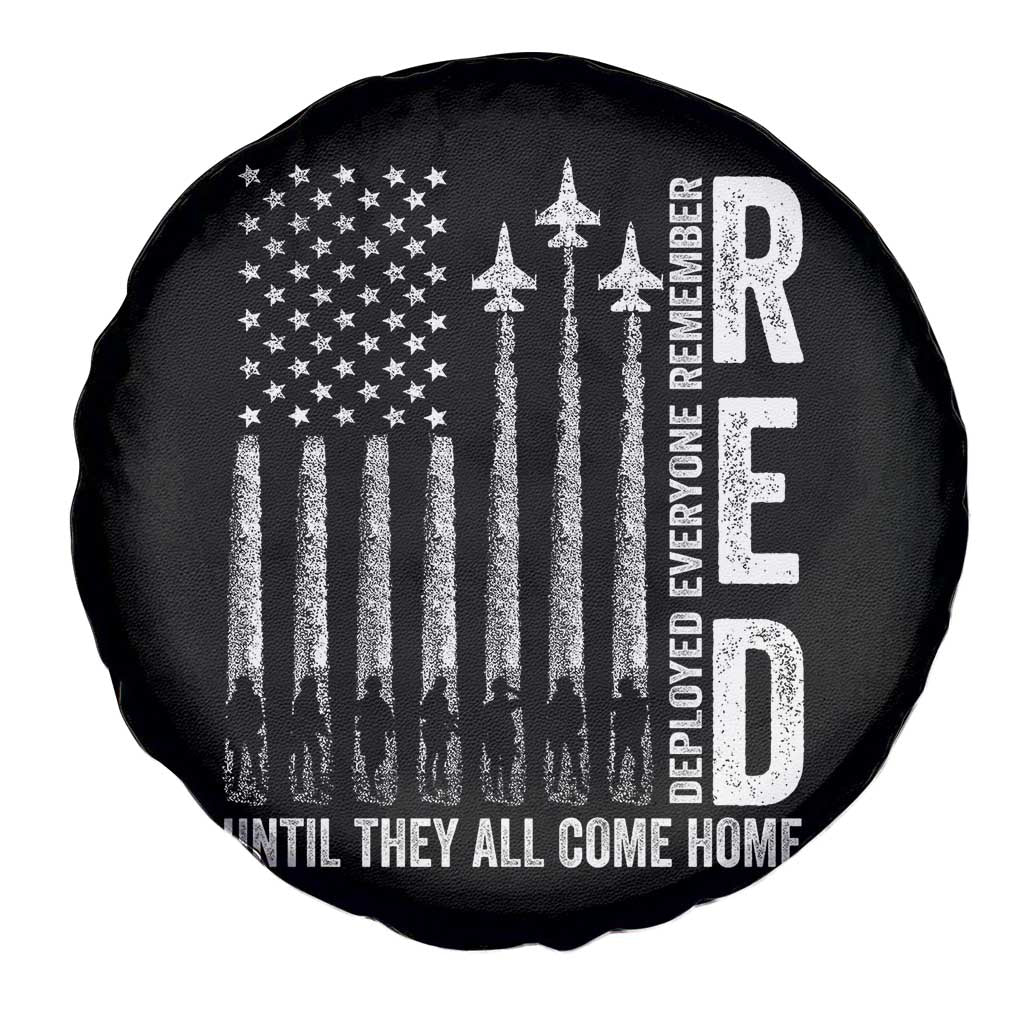 RED Friday Remember Everyone Deployed Spare Tire Cover Military American Flag TS10 Print Your Wear