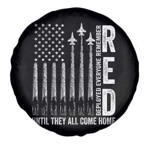 RED Friday Remember Everyone Deployed Spare Tire Cover Military American Flag TS10 Print Your Wear