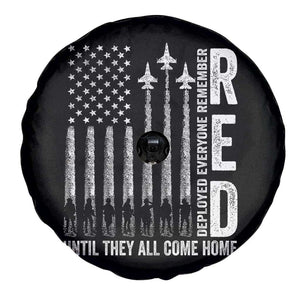 RED Friday Remember Everyone Deployed Spare Tire Cover Military American Flag TS10 Print Your Wear