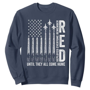 RED Friday Remember Everyone Deployed Sweatshirt Military American Flag TS10 Navy Print Your Wear