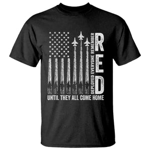 RED Friday Remember Everyone Deployed T Shirt Military American Flag TS10 Black Print Your Wear