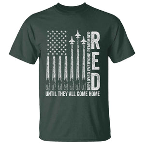 RED Friday Remember Everyone Deployed T Shirt Military American Flag TS10 Dark Forest Green Print Your Wear