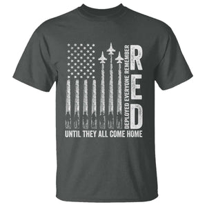 RED Friday Remember Everyone Deployed T Shirt Military American Flag TS10 Dark Heather Print Your Wear