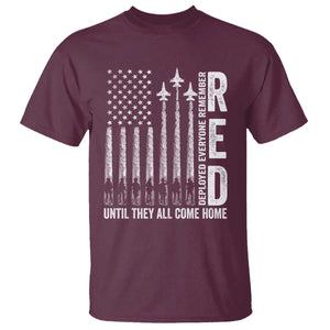 RED Friday Remember Everyone Deployed T Shirt Military American Flag TS10 Maroon Print Your Wear