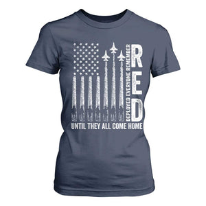RED Friday Remember Everyone Deployed T Shirt For Women Military American Flag TS10 Navy Print Your Wear
