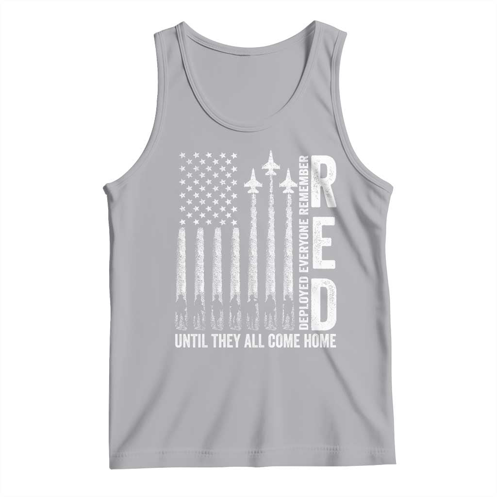 RED Friday Remember Everyone Deployed Tank Top Military American Flag TS10 Athletic Heather Print Your Wear