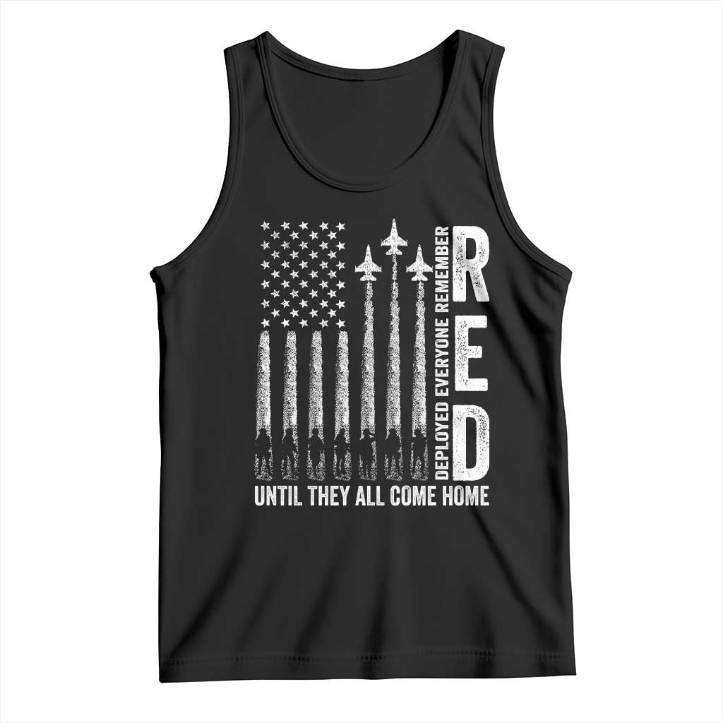 RED Friday Remember Everyone Deployed Tank Top Military American Flag TS10 Black Print Your Wear