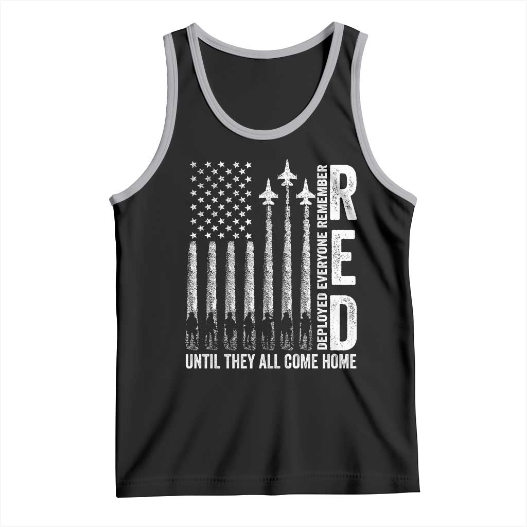 RED Friday Remember Everyone Deployed Tank Top Military American Flag TS10 Black Athletic Heather Print Your Wear