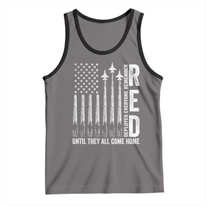 RED Friday Remember Everyone Deployed Tank Top Military American Flag TS10 Deep Heather Black Print Your Wear