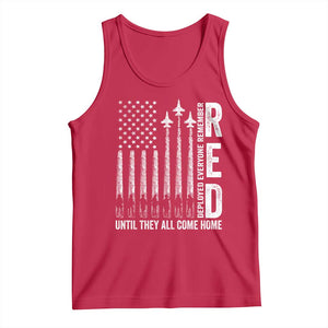 RED Friday Remember Everyone Deployed Tank Top Military American Flag TS10 Red Print Your Wear