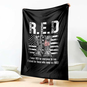 On Friday We Wear Red Military R.E.D Friday Throw Blanket American Flag TS10 Print Your Wear