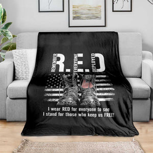 On Friday We Wear Red Military R.E.D Friday Throw Blanket American Flag TS10 Print Your Wear