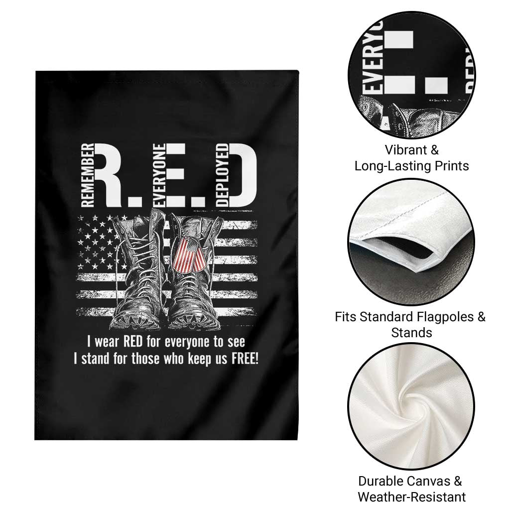On Friday We Wear Red Military R.E.D Friday Garden Flag American Flag TS10 Print Your Wear