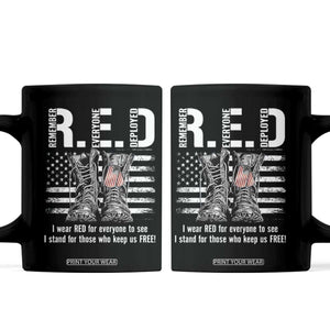 On Friday We Wear Red Military R.E.D Friday Coffee Mug American Flag TS10 Black Print Your Wear