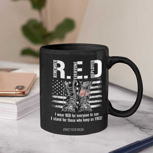 On Friday We Wear Red Military R.E.D Friday Coffee Mug American Flag TS10 Print Your Wear