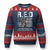 On Friday We Wear Red Military R.E.D Friday Ugly Christmas Sweater American Flag - Print Your Wear