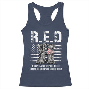 On Friday We Wear Red Military R.E.D Friday Racerback Tank Top American Flag TS10 Navy Print Your Wear