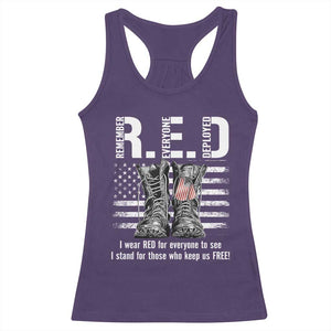 On Friday We Wear Red Military R.E.D Friday Racerback Tank Top American Flag TS10 Purple Print Your Wear