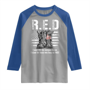 On Friday We Wear Red Military R.E.D Friday Raglan Shirt American Flag TS10 Sport Gray Royal Print Your Wear