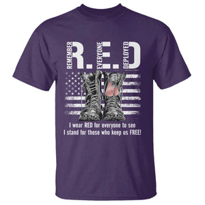 On Friday We Wear Red Military R.E.D Friday T Shirt American Flag TS10 Purple Print Your Wear