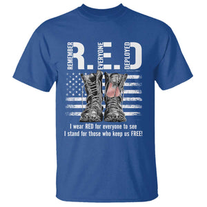 On Friday We Wear Red Military R.E.D Friday T Shirt American Flag TS10 Royal Blue Print Your Wear