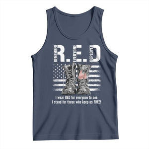 On Friday We Wear Red Military R.E.D Friday Tank Top American Flag TS10 Navy Print Your Wear