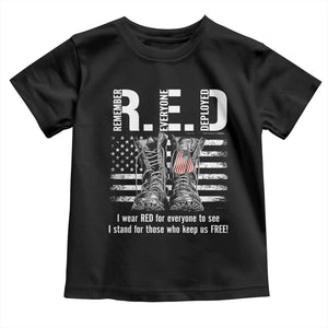 On Friday We Wear Red Military R.E.D Friday Toddler T Shirt American Flag TS10 Black Print Your Wear