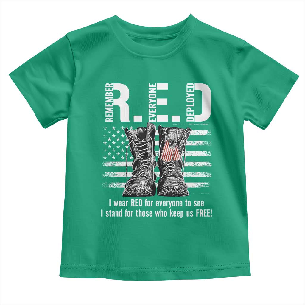 On Friday We Wear Red Military R.E.D Friday Toddler T Shirt American Flag TS10 Irish Green Print Your Wear