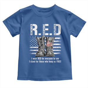 On Friday We Wear Red Military R.E.D Friday Toddler T Shirt American Flag TS10 Royal Blue Print Your Wear
