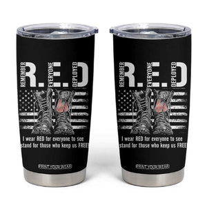 On Friday We Wear Red Military R.E.D Friday Tumbler Cup American Flag TS10 Black Print Your Wear