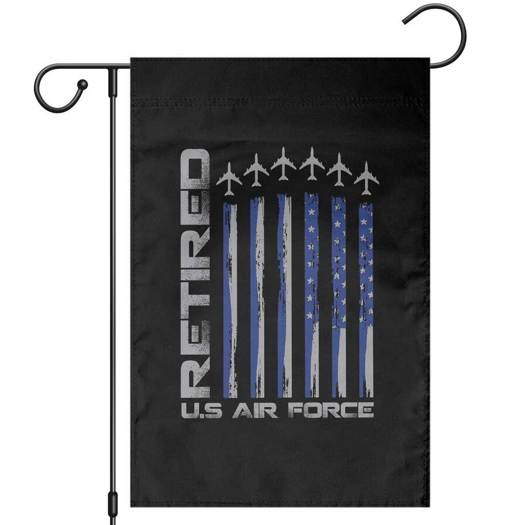 Retired US Air Force Garden Flag Vintage USAF Veteran USA Flag TS10 Black Print Your Wear