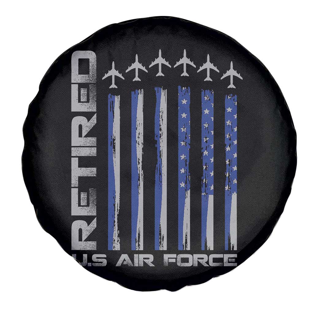 Retired US Air Force Spare Tire Cover Vintage USAF Veteran USA Flag TS10 Print Your Wear