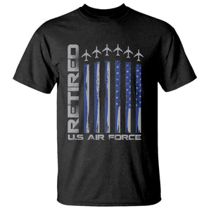Retired US Air Force T Shirt Vintage USAF Veteran USA Flag TS10 Black Print Your Wear