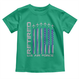 Retired US Air Force Toddler T Shirt Vintage USAF Veteran USA Flag TS10 Irish Green Print Your Wear