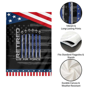 Retired US Air Force Garden Flag Vintage USAF Veteran USA Flag TS10 Print Your Wear