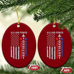 Veteran US Air Force Ceramic Ornament Vintage USA Flag Veterans TS10 Print Your Wear