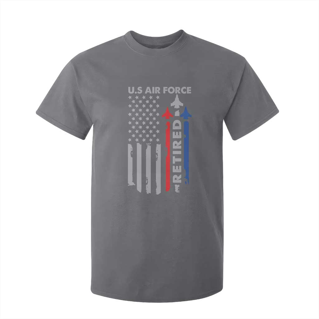 Veteran US Air Force T Shirt For Kid Vintage USA Flag Veterans TS10 Charcoal Print Your Wear