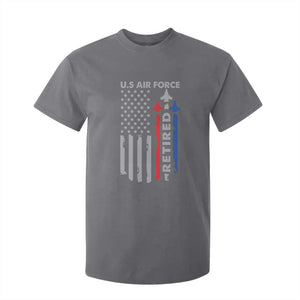 Veteran US Air Force T Shirt For Kid Vintage USA Flag Veterans TS10 Charcoal Print Your Wear