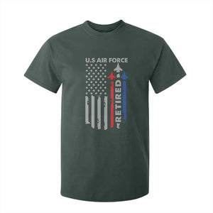 Veteran US Air Force T Shirt For Kid Vintage USA Flag Veterans TS10 Dark Forest Green Print Your Wear