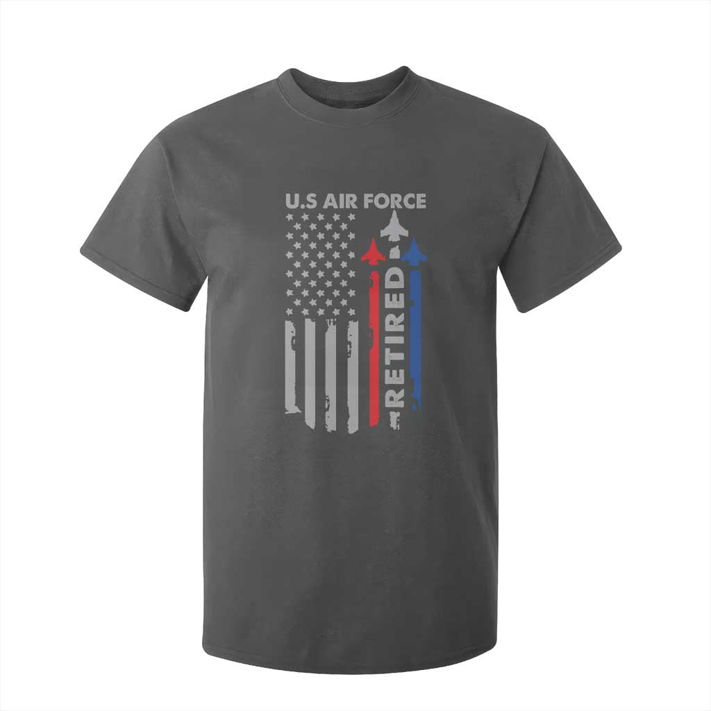 Veteran US Air Force T Shirt For Kid Vintage USA Flag Veterans TS10 Dark Heather Print Your Wear